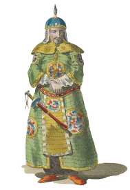 chinese clothing mandarian of war 1700