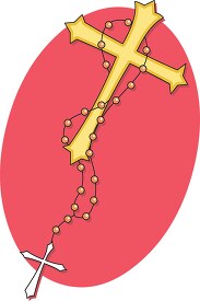 christian rosary beads with color background clipart.eps