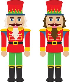 christmas nutcracker solider with red hat clipart