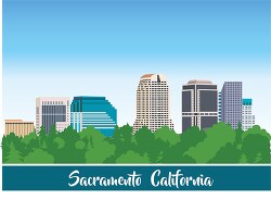 city sacramento california clipart