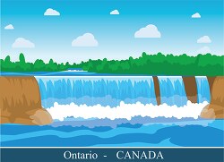clipart of waterfall ontario canada