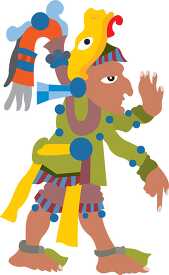 cliprt aztec hieroglyphics colorful flat design 28