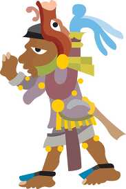 cliprt aztec hieroglyphics colorful flat design 30