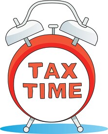 clock representing tax time april 15 clipart