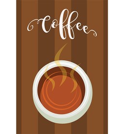 coffee cup above view with word coffee clipart 2