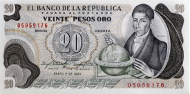 colombia banknote 227