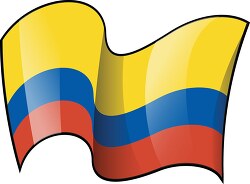 Colombia wavy country flag clipart