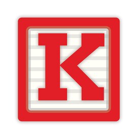 color alphabet block letter K