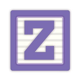 color alphabet block Z