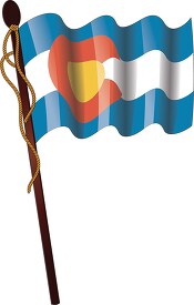 colorado state flag on a flagpole