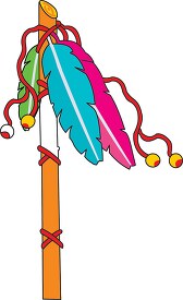 colorful feathers indian clipart