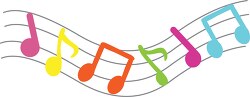colorful musical notes clipart