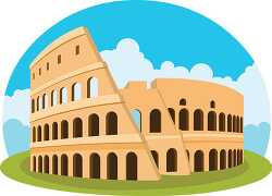 colosseum in italy clipart image