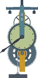 components of the first mechanic clock clipart