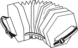 Concertina Musical Instrument Outline Clipart