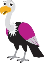 condor bird gray color clipart
