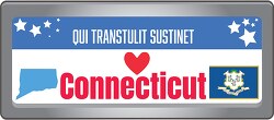 connecticut state license plate with motto clipart