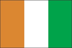Cote  d Ivoire flag flat design clipart