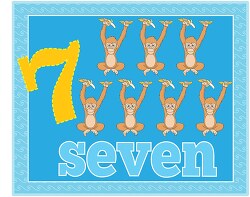 counting numbers seven monkey