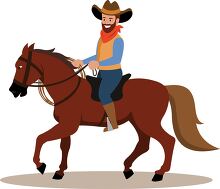 cowboy riding horse cliprt