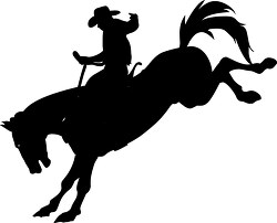 cowboy rodeo silhouette clipart