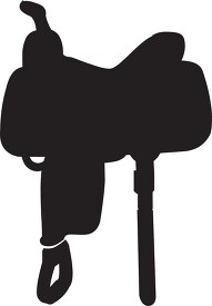 cowboy saddle silhouette clipart