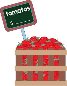 crate full vegetable tomato for sale clipart copy
