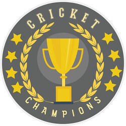 cricket champions logo clipart