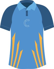 cricket sports blue shirt clipart