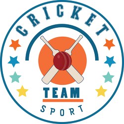 cricket team sport logo clipart