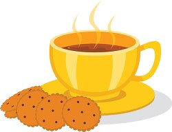 cup of tea and biscuits clipart