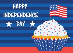 cupcake flag fourth of July independence day clipart 2021