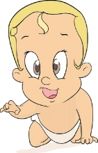 cute baby crawling clipart 22