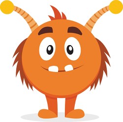 cute brown monster clipart