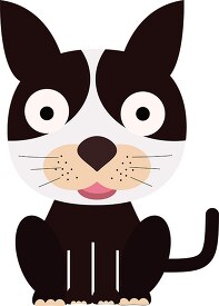 cute cartoon style black cat clipart