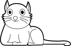 cute cat cartoon outline 26b