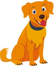 cute dog with tongue out clipart