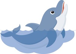 cute dolphin aquatic marine mammal clipart 6926