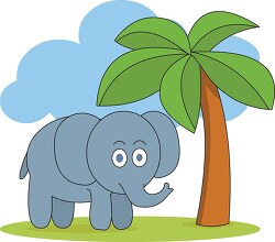cute elephant under tree