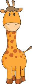 cute giraffe cartoon style clipart