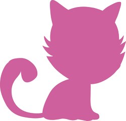 cute kitty cat silhouette clipart