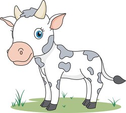 cute little cow clipart