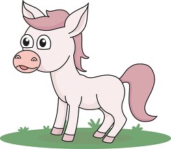 cute little pink horsee clipart
