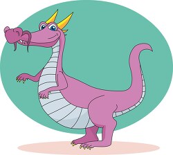 cute purple dragon clipart