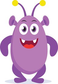 cute purple monster clipart