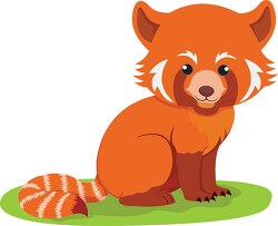 cute red panda clipart