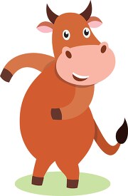 cute smiling funny cow clipart
