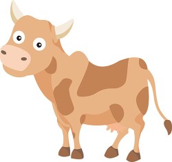 cute spotted cow illustration clipart