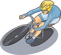cycling on a racing bike clipart