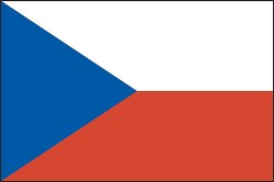 Czech Republic  flag flat design clipart